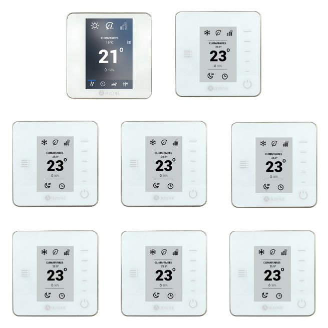 Pack 8 thermostats Airzone blanc